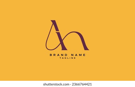 ANH, AHN, NAH, NHA, HNA, HAN, AH, HA, AN, NA, Abstract initial monogram letter alphabet logo design