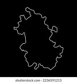 Anhui province map, administrative divisions of China. Vector illustration.