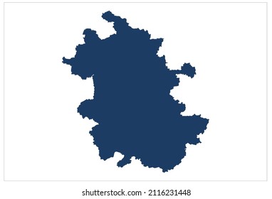 Anhui State Vector map Illustration von China auf weißem Hintergrund
