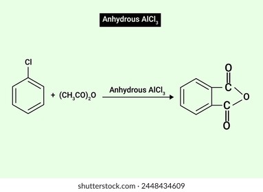 Als Katalysator wird wasserfreies AlCl3 verwendet, da es als Lewis-Säure wirkt, die Elektronen durch Bildung von Zwischenprodukten aufnehmen kann