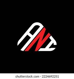ANI letter logo creative design with vector graphic, ANI simple and modern logo in triangle shape.