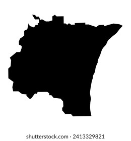 Anibare district map, administrative division of Nauru. Vector illustration.
