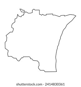 Anibare district map, administrative division of Nauru. Vector illustration.