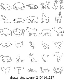 Anima icon set icon vector illustration