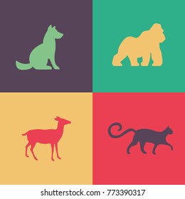 Animais icons set. Vector icons