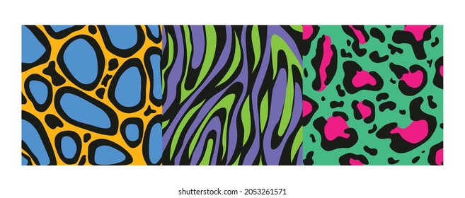 animal abstract crazy print set