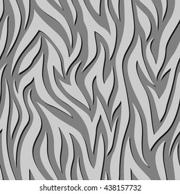 Animal abstract grey seamless pattern. Vector.