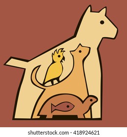 Animal abstract Logo.