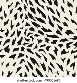 Animal abstract print monochrome seamless pattern vector.