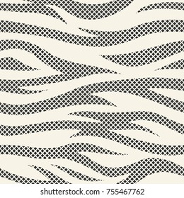 Animal abstract skin monochrome seamless pattern. Vector.