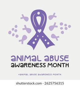 Animal Abuse Awareness month, Vector Illustration Awareness Design.