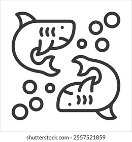 Animal Activities Outline Icon Vector Illustration