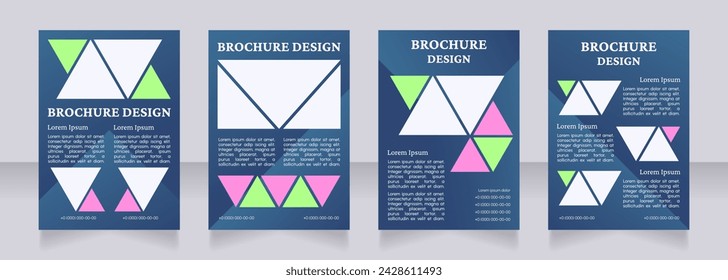 Diseño de diseño de folleto en blanco de promoción de centro de adopción animal. Conjunto de plantillas de póster vertical con espacio de copia vacío para el texto. Recopilación de informes corporativos prefabricados. Páginas de papel de folleto editables