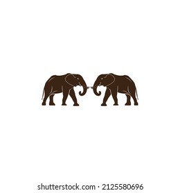 Animal Alephant Logo Template vector icon illustration design 