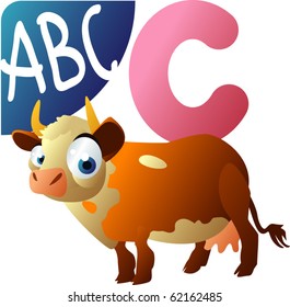 animal alphabet: C is for Cow