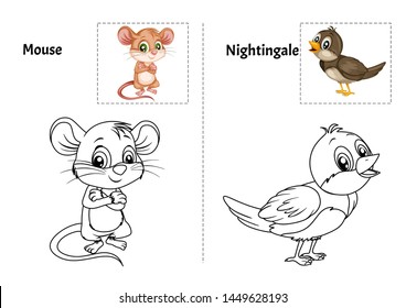 animal alphabet coloring book preschool kids stock vector royalty free 1449628193 shutterstock