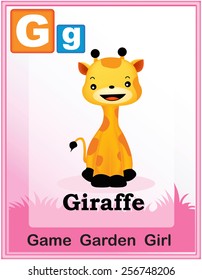 Animal alphabet with cute animals and capital and simple letters with similar words illustration. Specially for preschool children learning books.