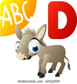 alfabeto animal: Dis for Donkey