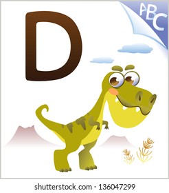 Animal alphabet for the kids: D for the Dinosaur