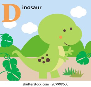 Animal alphabet for the kids: D for the Dinosaur 