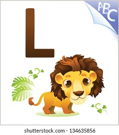 Animal alphabet for the kids:  for the Lion