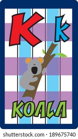 animal alphabet for kids,letter K