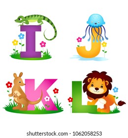 Animal Alphabet Letter J K L Stock Vector (Royalty Free) 1062058253 ...