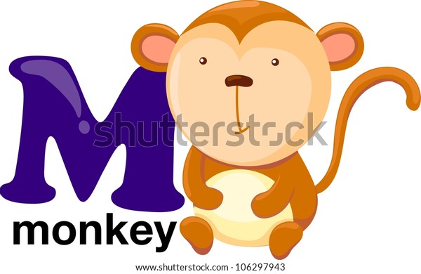 Animal Alphabet Letter M Stock Vector (Royalty Free) 106297943 ...