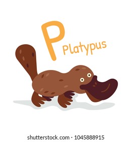 animal alphabet - P for Platypus.
funny and sweet strange creature.
100% vector