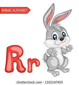 Animal Alphabet R Rabbit Vector Illustration Stock Vector (Royalty Free ...