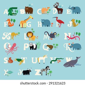 Animal Alphabet. Zoo Alphabet .