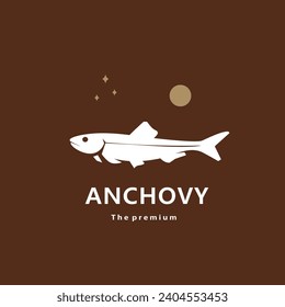 animal anchovy natural logo vector icon silhouette retro hipster