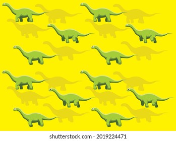 Animal Animation Dinosaur Apatosaurus Vector Seamless Wallpaper