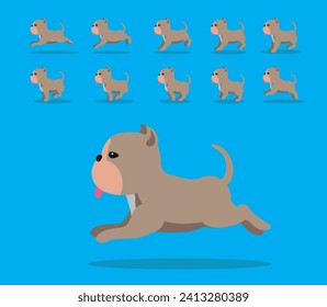 Animal Animation Sequence Dog American Bully Cartoon Vector