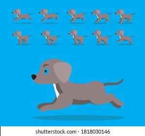 Animal Animation Sequence Dog Blue Lacy Cartoon Vector