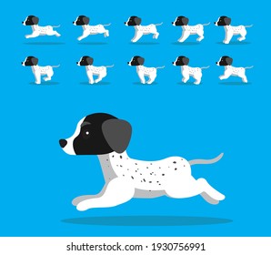 Animal Animation Sequence Dog Braque Cartoon Vector