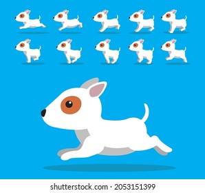 Animal Animation Sequence Dog Bull Terrier Cartoon Vector Brown Eye