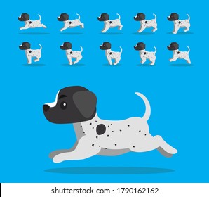 Secuencia de Animación Animal Perro Alemania Vector de dibujos animados punteros de corto alcance