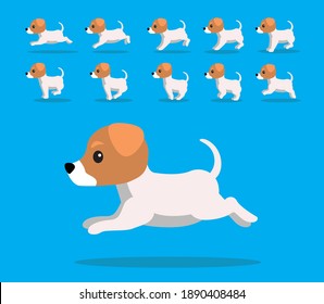 Tieranimationssequenz Hund Jack Russell Terrier Cartoon Vektor