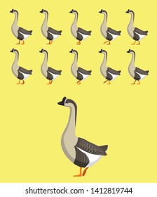 Animal Animation Sequence Goose Cartoon Vector