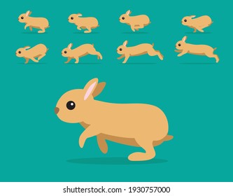 Tieranimationssequenz Kaninchen-Zwerg-Vektorgrafik des Niederländischen Kanals