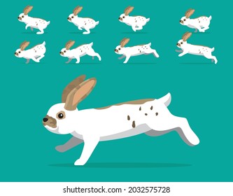 Tieranimationssequenz Kaninchen-Rhinelander-Cartoon-Vektorgrafik