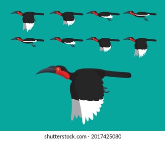 Secuencia de Animación Animal Vector de Caricaturas Volador de Malla Subterránea