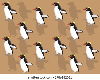 Animal Animation Snares Penguin Cartoon Vector Seamless Wallpaper