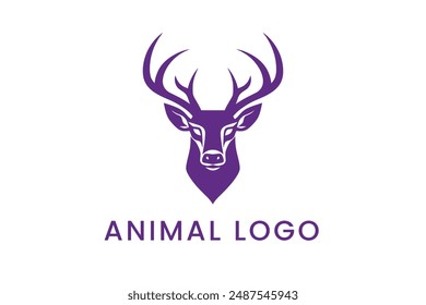 animal antler art Logo Vector Sublimation Design	
