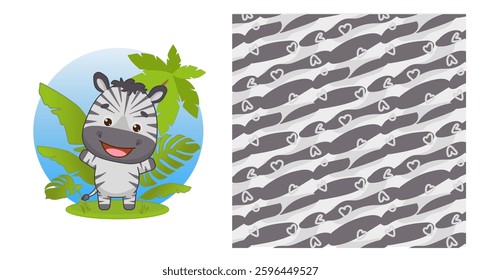 animal, art, artistic, background, black and white, card, cartoon, character, cheerful, colorful, creative, cute, decorative, design, exotic, fabric, fun, happy, heart, illustration, invitation, kawai