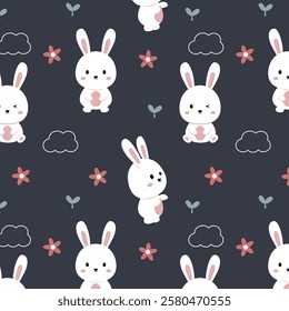 animal, art, baby, background, bunny, cartoon, design, drawn, easter, cute, child, 