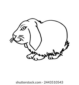 animal art carton character retro icon sketch hand drawn logo design