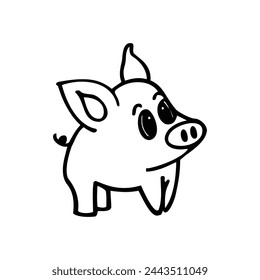 animal art carton character retro icon sketch hand drawn logo design