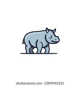Animal art clip art icon. black outline. animal sticker. mascot style animal vector icon. white background isolated. vector illustration design. symbol animal icon. cartoon style.